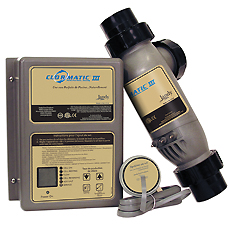 Electrolyseur au sel Aqualux CLORMATIC III + r�gulation pH DOSECO