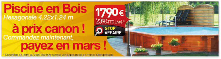 Votre piscine en bois OSLO à un prix incroyable, commandez maintenant, PAYEZ EN MARS 2009