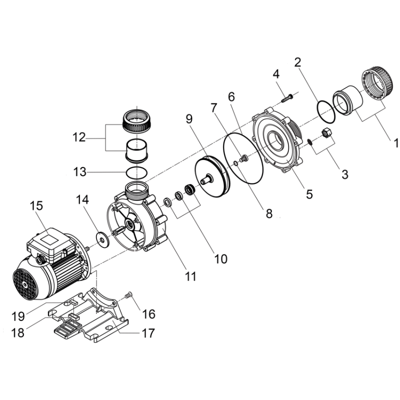 Pièces détachées pompe de filtration BADU 46