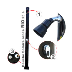 Douche solaire RIO ronde 23 L