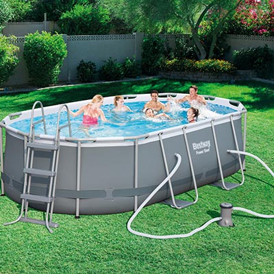 Piscine Hors Sol Rectangulaire Bestway Power Steel Filtration Incluse