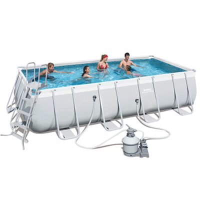 Piscine Hors Sol Rectangulaire Power Steel Bestway Filtration à Sable