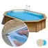 Liner piscine bois SUNBAY Safran - 6,37m x 4,12m x 1,33m 75/100ème beige