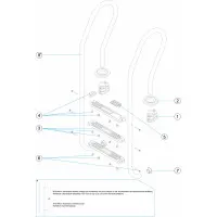 Pièces détachées Échelle mixte 2-3-4-5 marches aisi-316 (ASTRALPOOL)