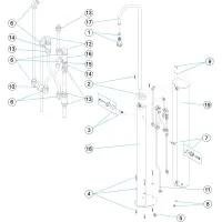 Pièces détachées pour Douche solaire réservoir aluminium