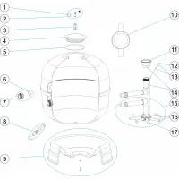 Pièces détachées Filtre JUPITER T J8 (ASTRALPOOL, SNTE, CERTIKIN)