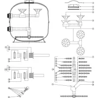 Pièces détachées Filtre LSC 36 connexions 3' (LACRON, WATERCO)