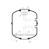 Pièces détachées Filtre Standard FA (jusqu'à Ø960 - 2.5 kg-cm2) (CALPLAS, ASTRALPOOL)