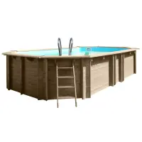 Piscine en bois Sunbay Vermela