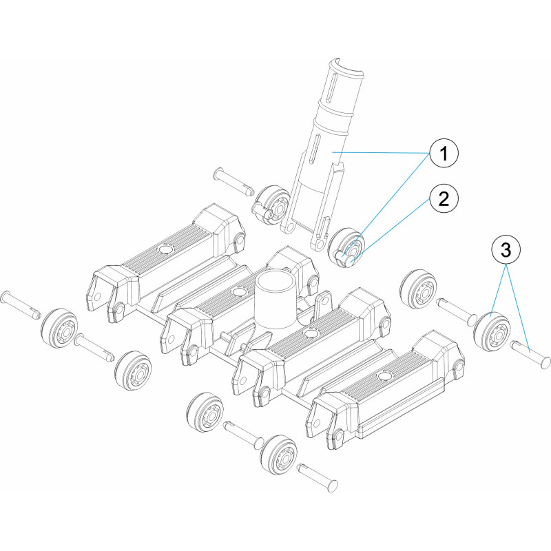 Pièces détachées Aspirateur flexible avec écrous papillons (ASTRALPOOL)