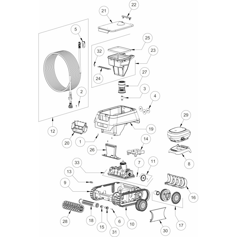 Pièces détachées pour Robot ASR 105 (AQUASPHERE)