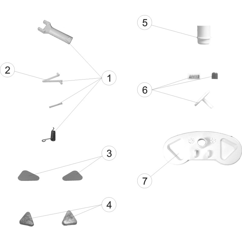 Pièces détachées Balai manuel oval clip plastique (ASTRALPOOL)