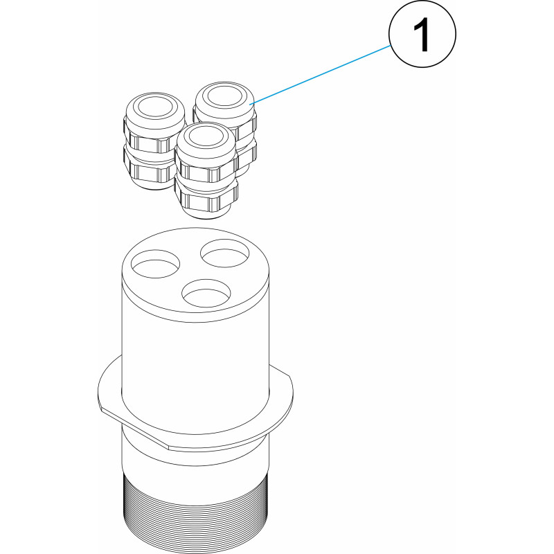 Pièces détachées Boitier de connexion 3 arrivées (ASTRALPOOL)