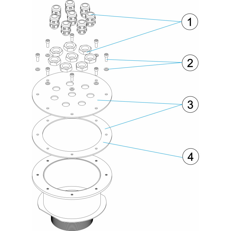 Pièces détachées Boitier de connexion 8 arrivées (ASTRALPOOL)