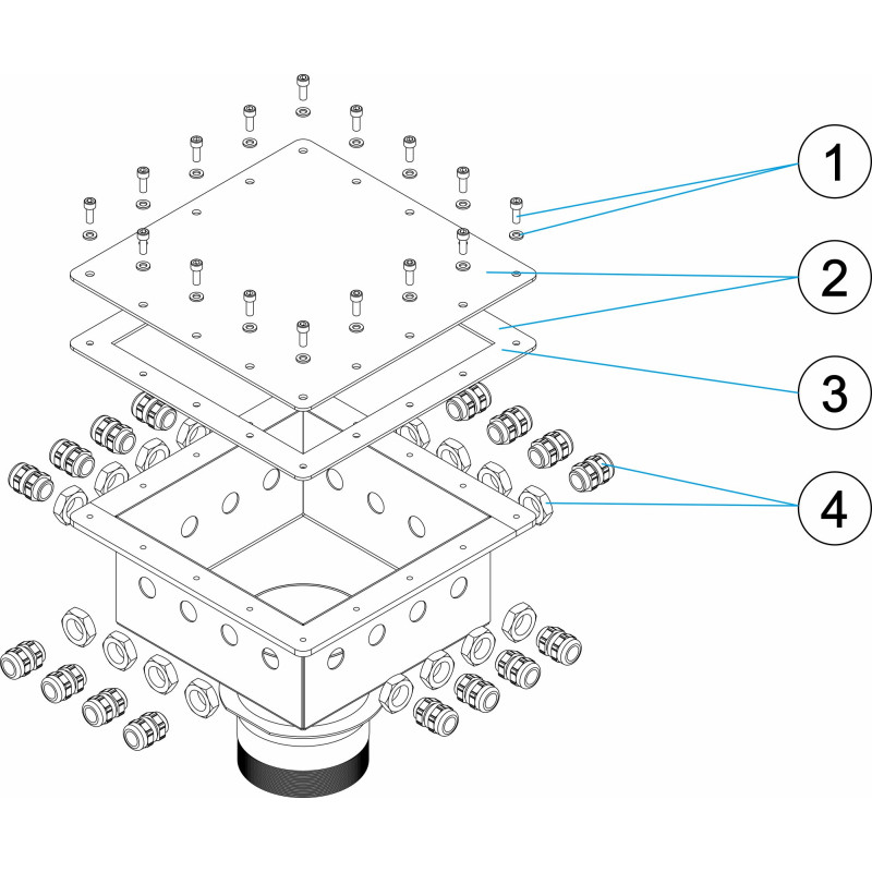 Pièces détachées Boitier de connexion carrée (ASTRALPOOL)