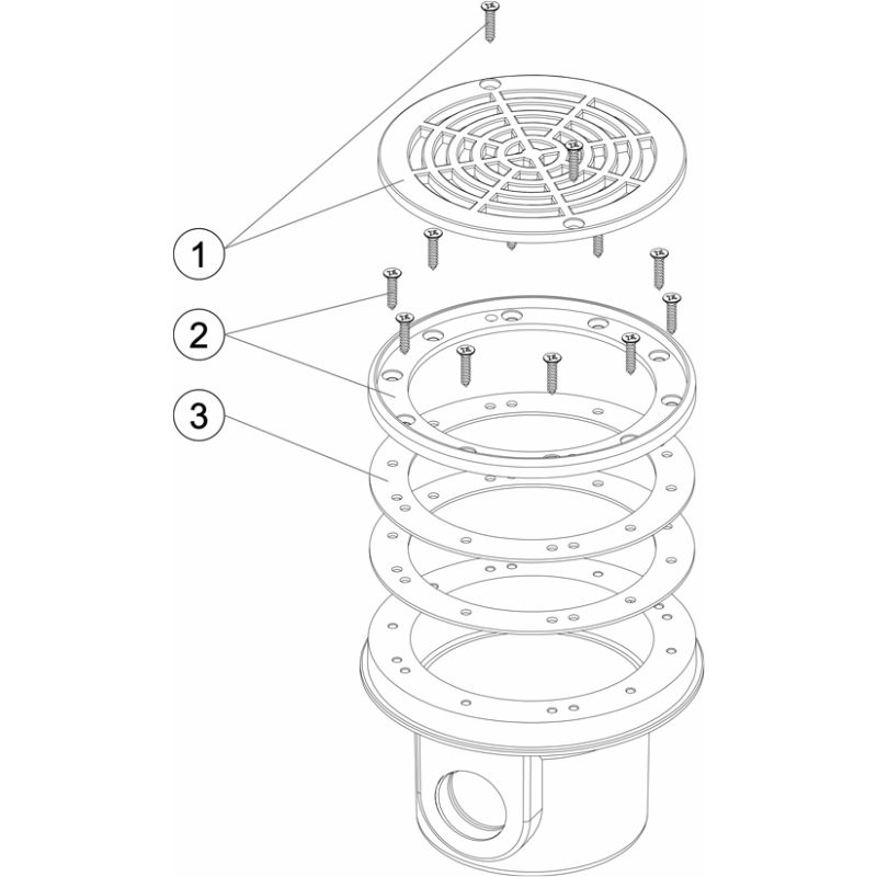 Pièces détachées Bonde de fond 1"1/2 & 2" (ASTRALPOOL)