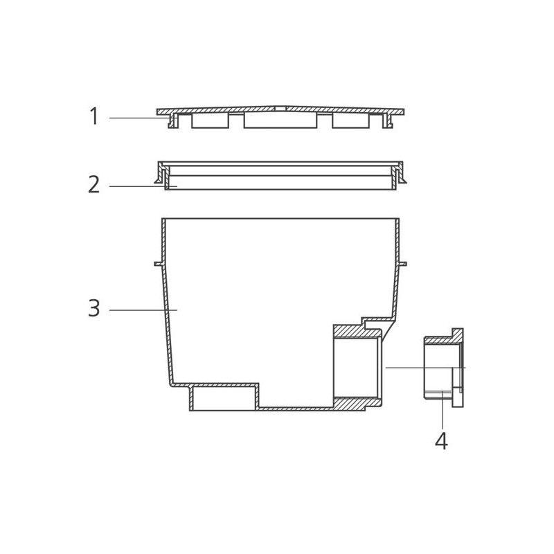 Pièces détachées Bonde de fond 2' Béton (POOLS)