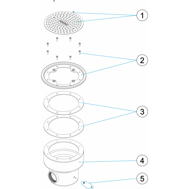 Pièces détachées Bonde de fond 2' Liner (POOLS)