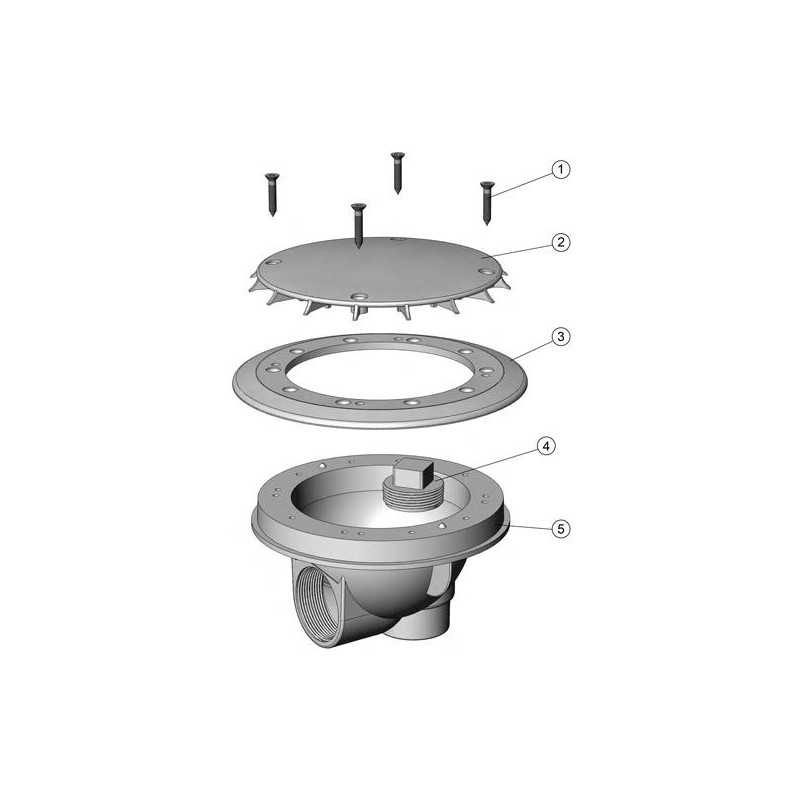 Pièces détachées Bonde de Fond Anti Vortex Béton