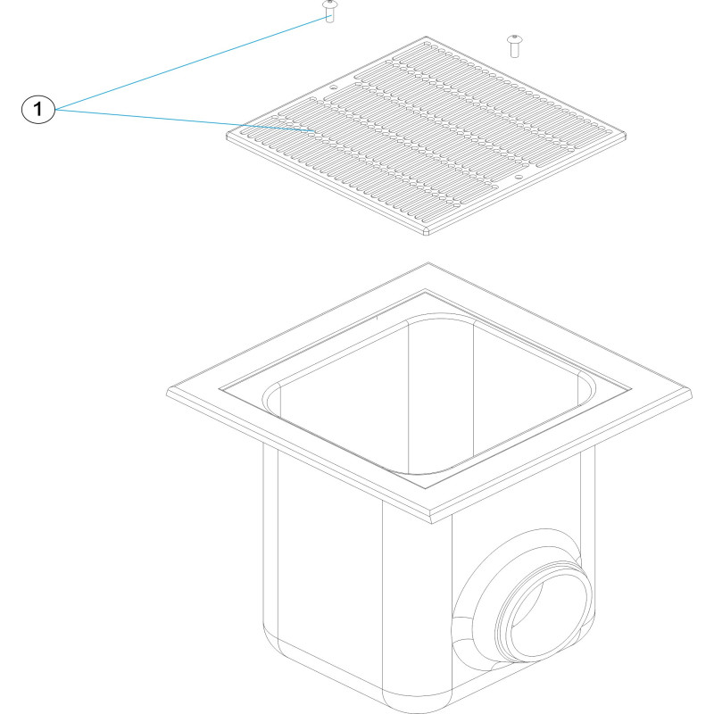 Pièces détachées Bonde de fond carrée (ASTRALPOOL)