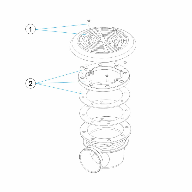 Pièces détachées Bonde de fond MINI PRÉFABRIQUÉ (ASTRALPOOL)