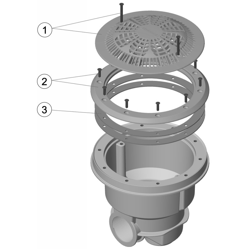 Pièces détachées Bonde de fond NORM anti-vortex LINER