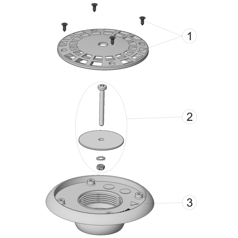 Pièces détachées Bonde de fond à rotule PN10 (ASTRALPOOL)