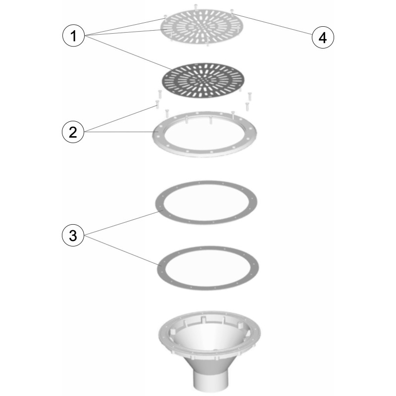 Pièces détachées Buse de fond INO REGLABLE 3" LINER (ASTRALPOOL)