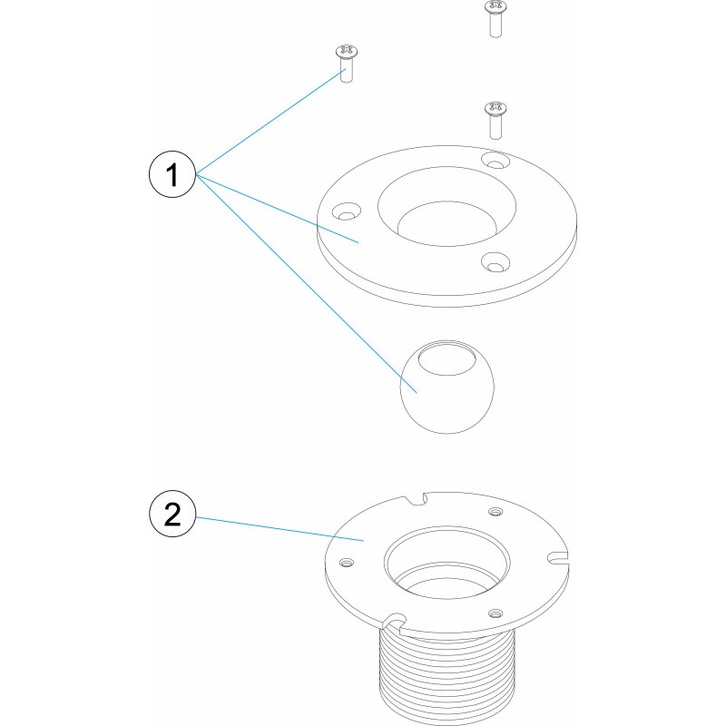 Pièces détachées Buse de refoulement inox 1/2" (CERTIKIN)