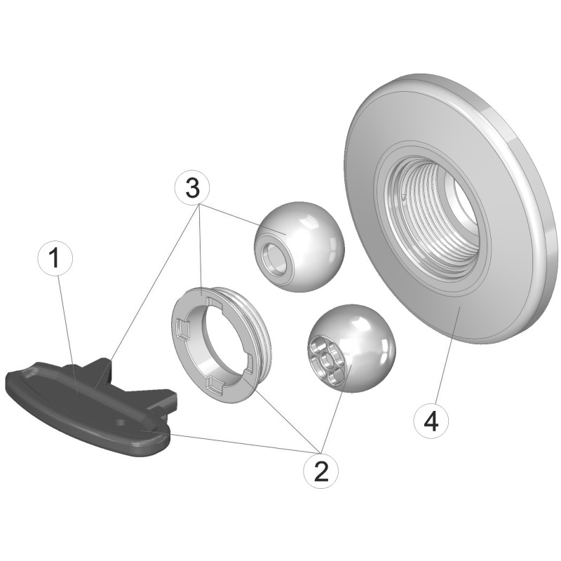 Pièces détachées Buse de refoulement interchangeable 2 rotules (ASTRALPOOL)