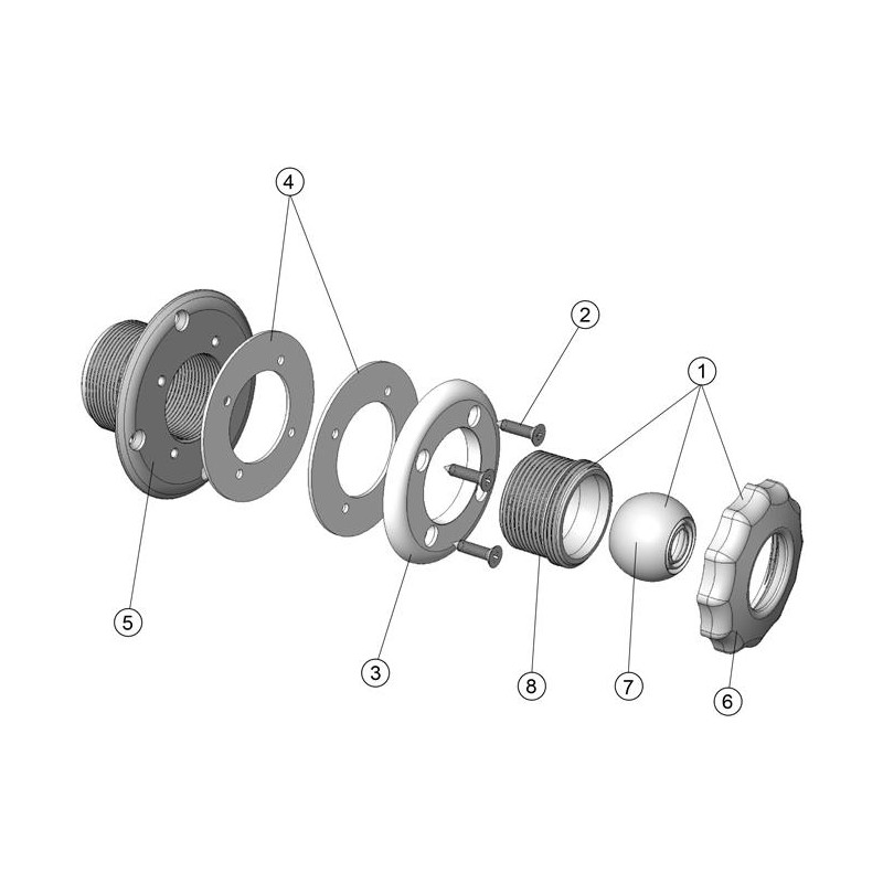 Pièces détachées Buse de refoulement LINER (CERTIKIN, ASTRALPOOL)