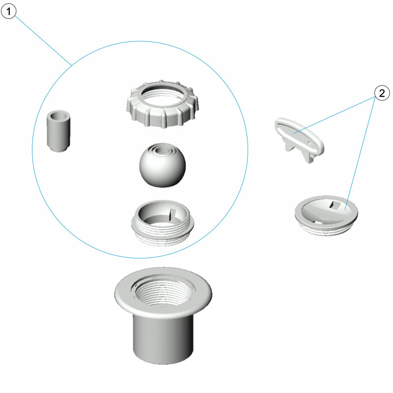 Pièces détachées Buse de refoulement long MULTIFLOW (ASTRALPOOL)