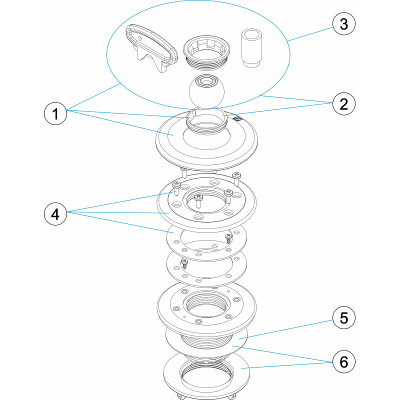 Pièces détachées Buse de refoulement MULTIFLOW PRÉFABRIQUÉ/LINER (ASTRALPOOL)