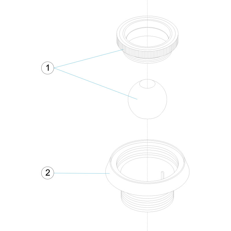 Pièces détachées Buse de refoulement orientable 1 1/2" (ASTRALPOOL)