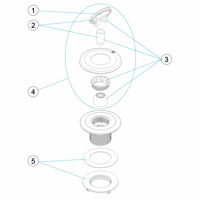 Pièces détachées Buse de refoulement PRESTIGE PRÉFABRIQUÉ (ASTRALPOOL)