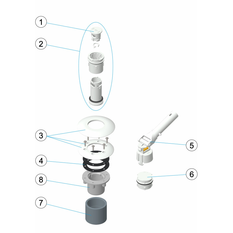 Pièces détachées Buse NET'N'CLEAN LINER Ø63 AUTOTARAUDEE (ASTRALPOOL)