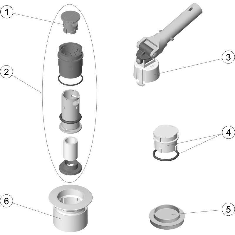 Pièces détachées Buse NET'N'CLEAN orientable BETON (ASTRALPOOL)