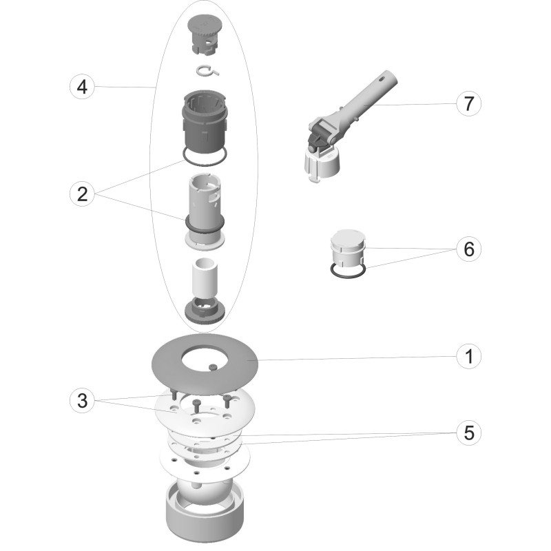 Pièces détachées Buse NET N CLEAN orientable LINER (ASTRALPOOL)