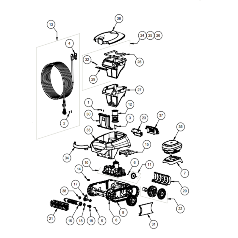 Pièces détachées pour robot ZODIAC CF1000 PRO