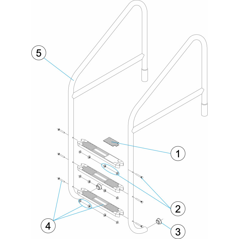 Pièces détachées Échelle avec tube (ASTRALPOOL)