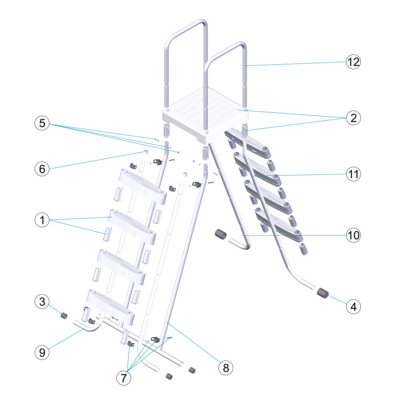 Pièces détachées Échelle de sécurité piscine hors-sol (ASTRALPOOL)