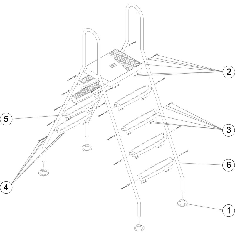 Pièces détachées Échelle piscine hors-sol / ladder aluminium (ASTRALPOOL)