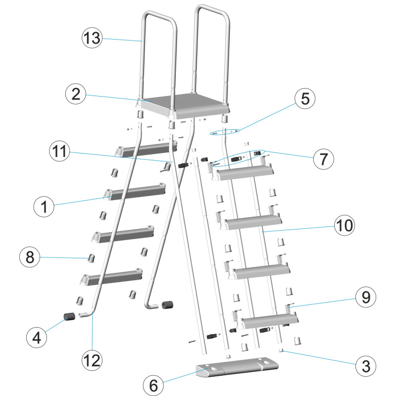 Pièces détachées Échelle sécurité piscine hors-sol (ASTRALPOOL)