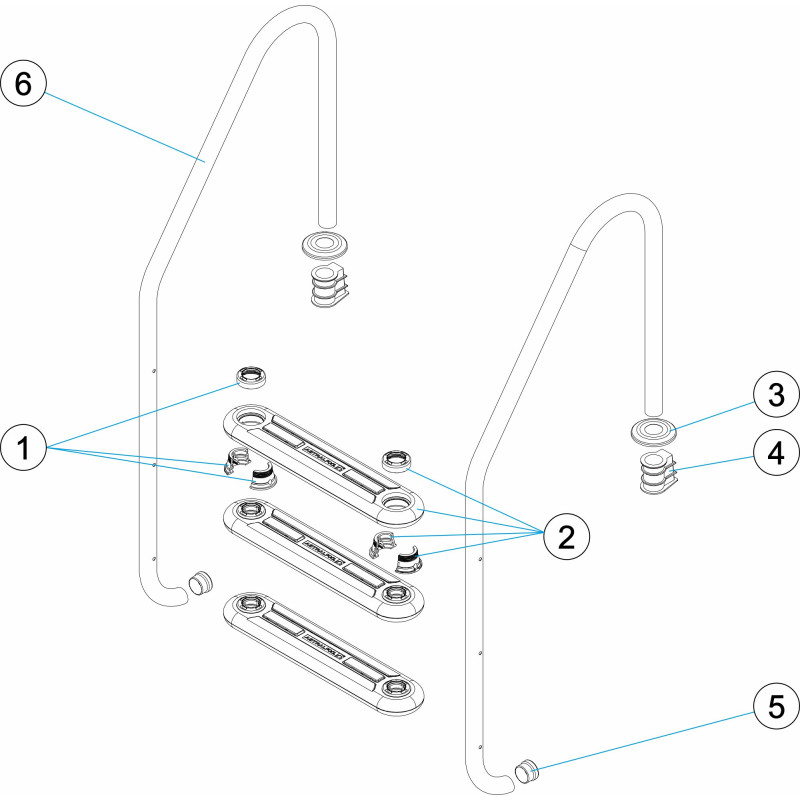 Pièces détachées Échelle standard KOMFY (ASTRALPOOL)