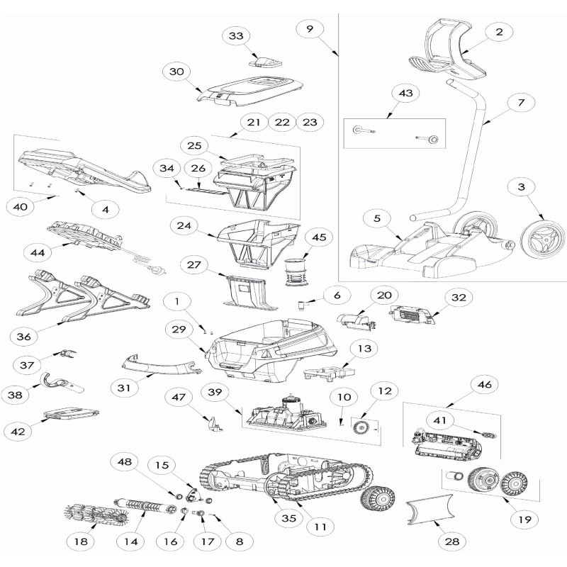 Pièces détachées pour robots ZODIAC CNX-Li 52iQ, CNX-Li 5220iQ