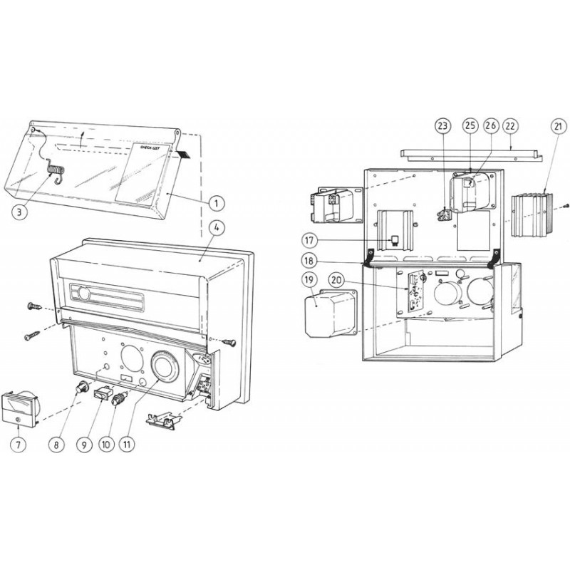 Pièces détachées Coffret STERILOR 3000 ou STERILOR PLUS