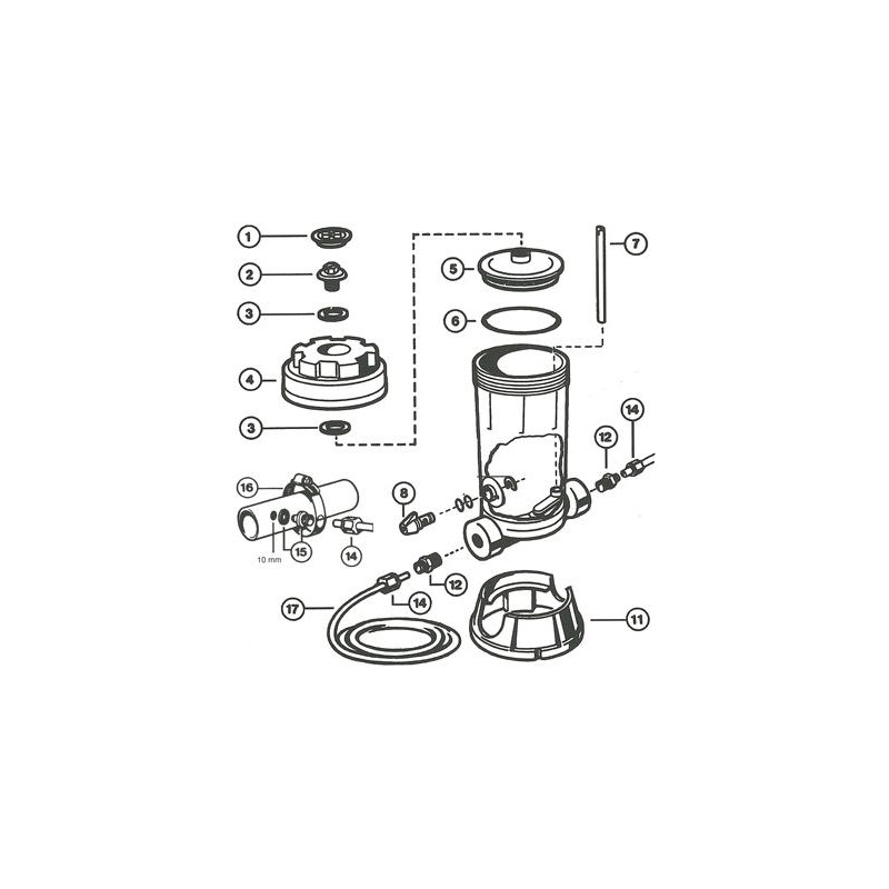 Pièces détachées pour Distributeur de Chlore/Brome By-Pass 4 kg