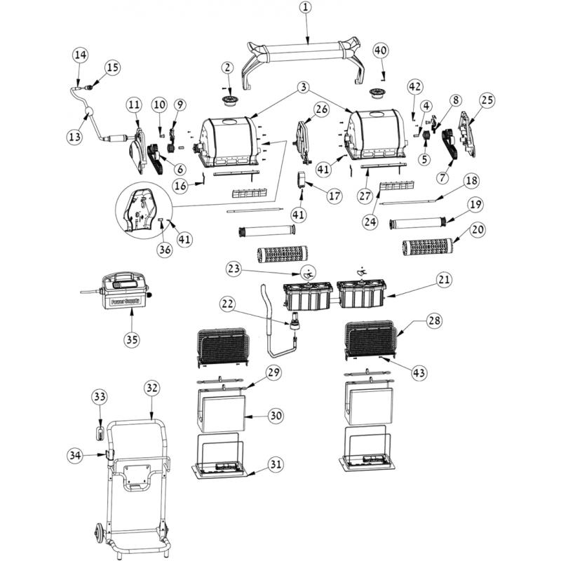 Pièces détachées Dolphin 2X2 (ASTRALPOOL, MAYTRONICS)