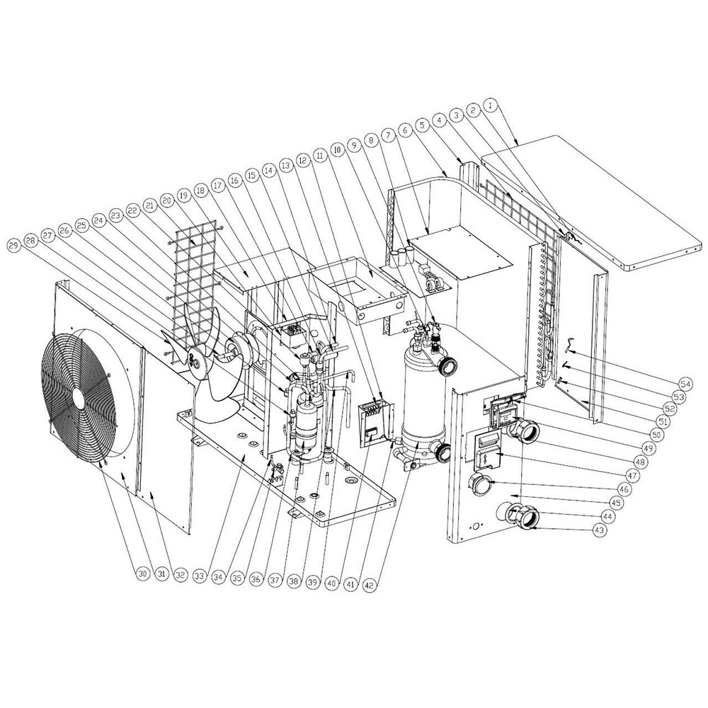 Pièces détachées pour pompe à chaleur CALIENTE INVERPOOL DOMO 10kw