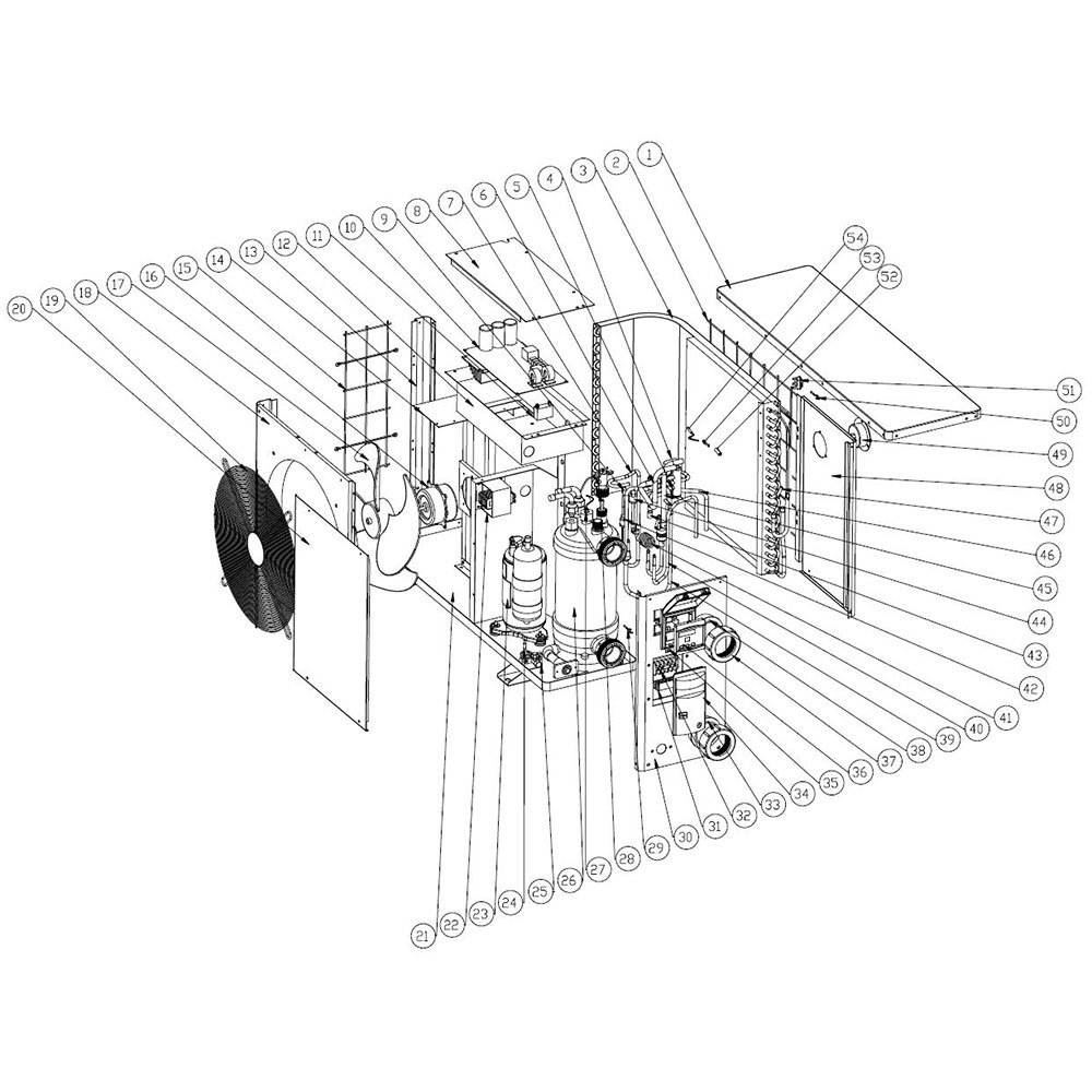 Pièces détachées pour pompe à chaleur CALIENTE INVERPOOL DOMO 7kw